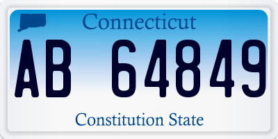 CT license plate AB64849