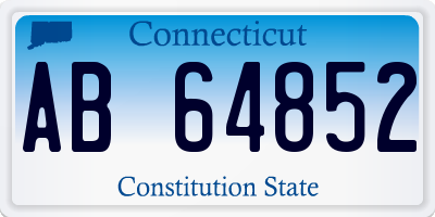 CT license plate AB64852