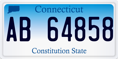 CT license plate AB64858