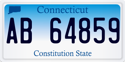 CT license plate AB64859