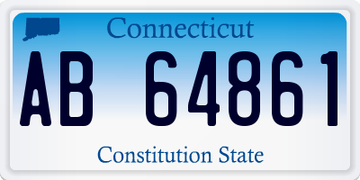 CT license plate AB64861