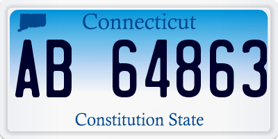 CT license plate AB64863