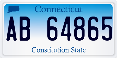 CT license plate AB64865