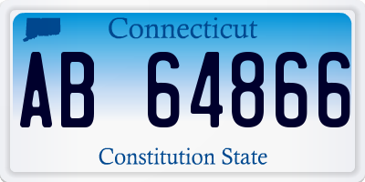 CT license plate AB64866