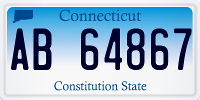 CT license plate AB64867