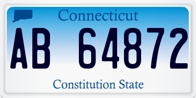 CT license plate AB64872