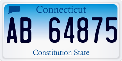 CT license plate AB64875