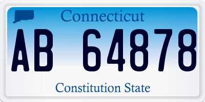 CT license plate AB64878