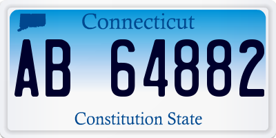 CT license plate AB64882