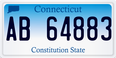 CT license plate AB64883