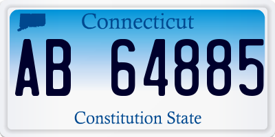 CT license plate AB64885