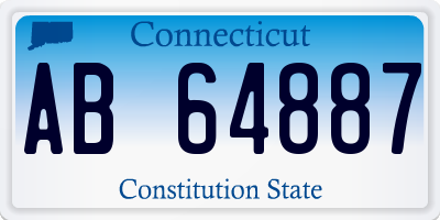 CT license plate AB64887