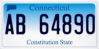 CT license plate AB64890