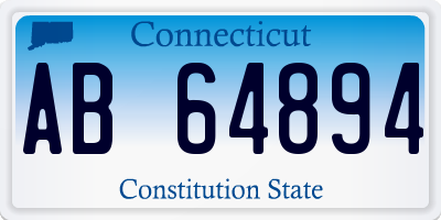 CT license plate AB64894