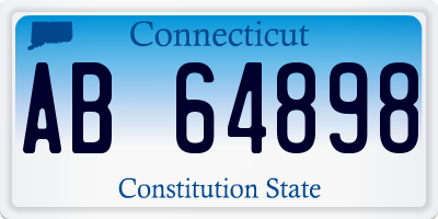 CT license plate AB64898