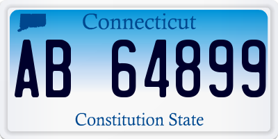 CT license plate AB64899