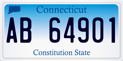 CT license plate AB64901