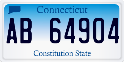 CT license plate AB64904