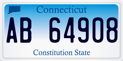 CT license plate AB64908