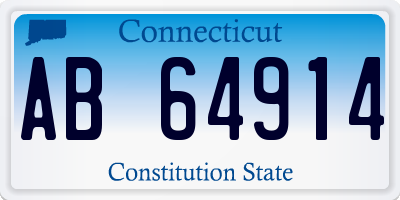 CT license plate AB64914