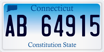 CT license plate AB64915