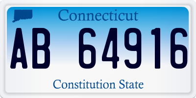 CT license plate AB64916