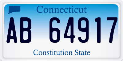 CT license plate AB64917