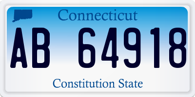 CT license plate AB64918