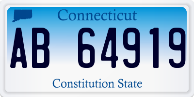 CT license plate AB64919