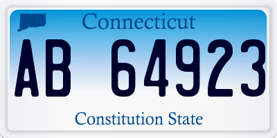 CT license plate AB64923