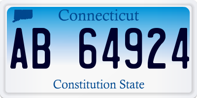 CT license plate AB64924