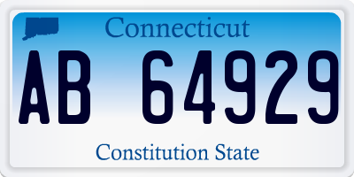 CT license plate AB64929