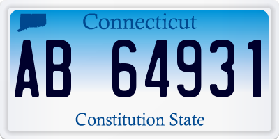 CT license plate AB64931