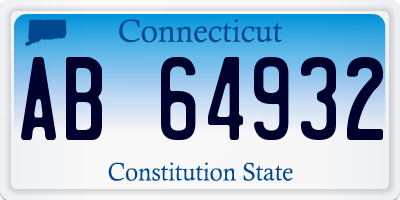 CT license plate AB64932