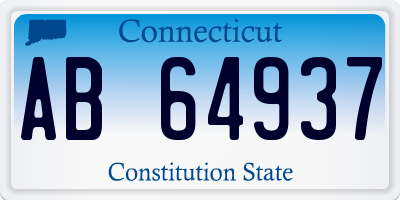 CT license plate AB64937