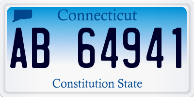 CT license plate AB64941