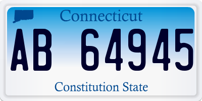 CT license plate AB64945