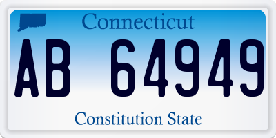 CT license plate AB64949