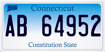 CT license plate AB64952