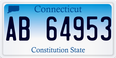 CT license plate AB64953