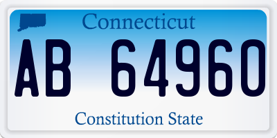 CT license plate AB64960