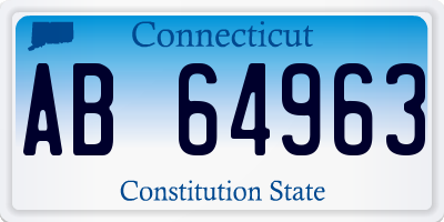 CT license plate AB64963