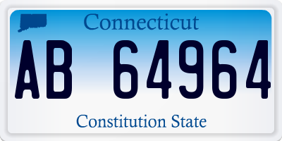 CT license plate AB64964