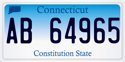 CT license plate AB64965