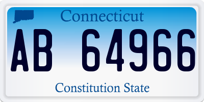 CT license plate AB64966