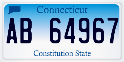 CT license plate AB64967