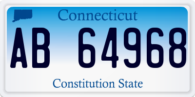 CT license plate AB64968