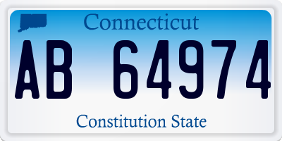 CT license plate AB64974