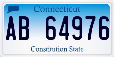 CT license plate AB64976