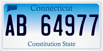 CT license plate AB64977